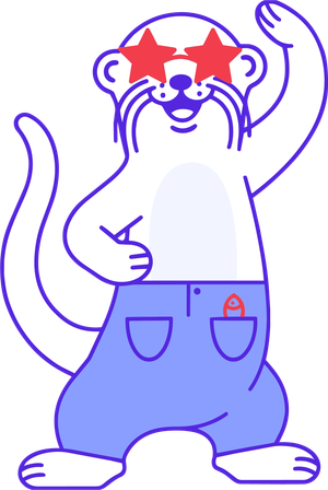 Lucy, la loutre mascotte de Lucy CRM